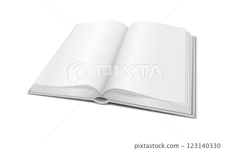 3D Realistic Book Mockup with Open Pages 123140330