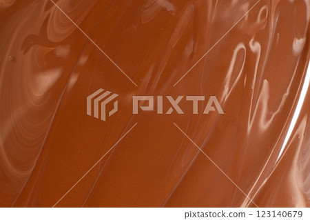 Melted Dark Chocolate Texture Macro Top View. 123140679