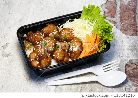 Tender chicken with teriyaki sauce Tender chicken with teriyaki sauce 123141210