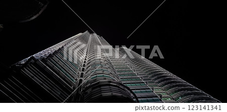 Petronas Twin Towers at night, popular landmark and touristic attraction in Kuala Lumpur, Petronas Twin Towers at night, popular landmark and touristic attraction in Kuala Lumpur, 123141341