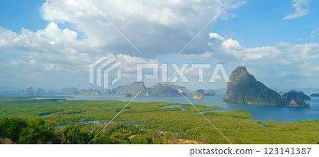 Panoramic View Of Phang Nga Bay In Thailand 123141387