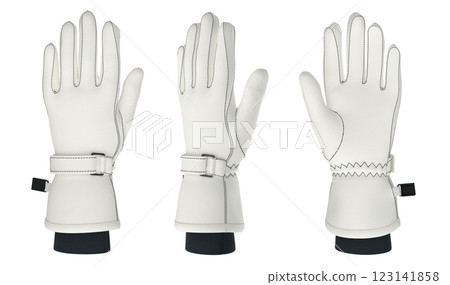 Winter Sports Gloves Mockup, White Mens and Womens Sports Gloves, Front, Back, 3 4, Side Views, 3D Render Winter Sports Gloves Mockup, White Mens and Womens Sports Gloves, Front, Back, 3 4, Side Views, 3D Render 123141858
