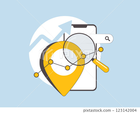 Track local ranking with advanced analytics and SEO tools. Optimize search visibility, monitor local ranking changes and improve local SEO strategy for better online presence. Vector illustration Track local ranking with advanced analytics and SEO tools. Optimize search visibility, monitor local ranking changes and improve local SEO strategy for better online presence. Vector illustration 123142004