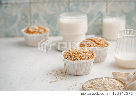 Home Baked Superfood Muffins 123142576