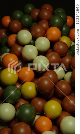 Bright and Colorful Abstract Phone Wallpaper Featuring Diverse Playful Balls 123142649