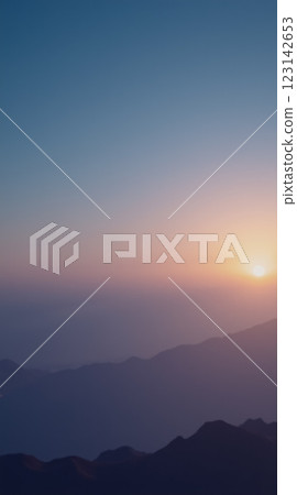 Stunning Scenic Phone Wallpaper of a Mountainous Landscape at Sunset 123142653