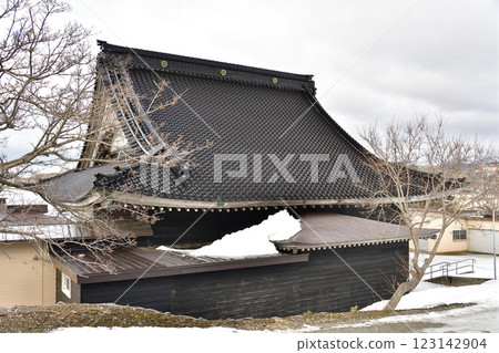 冬季拍攝北海道乙部永壽山長德寺院內景 123142904