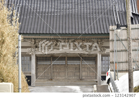 冬季拍攝北海道乙部永壽山長德寺院內景 冬季拍攝北海道乙部永壽山長德寺院內景 123142907