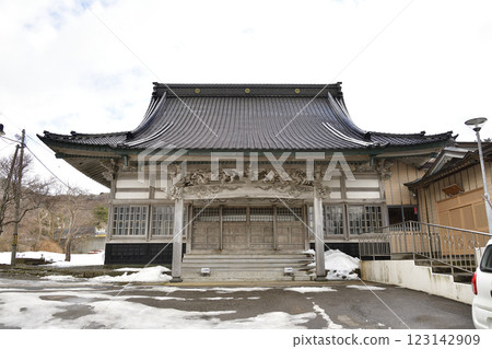 冬季拍攝北海道乙部永壽山長德寺院內景 123142909