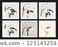 set of abstract backgrounds and interest drawn 123143258