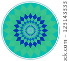 abstract flower made of circle 123143333