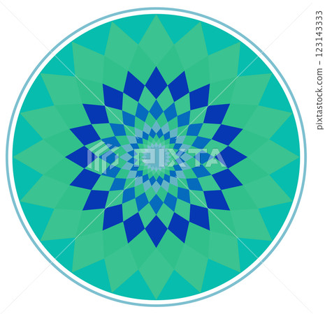 abstract flower made of circle 123143333