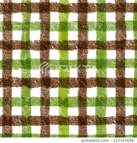 Green Brown Plaid Gingham Check Hand Drawn Background Pattern Overlay 123143698