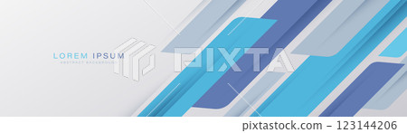 Modern abstract banner background with diagonal geometric shapes. Simple graphic design element. Minimalist style. Suit for brochure, business, cover, header, presentation, website, flyer Modern abstract banner background with diagonal geometric shapes. Simple graphic design element. Minimalist style. Suit for brochure, business, cover, header, presentation, website, flyer 123144206