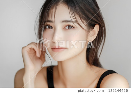 Beautiful young woman in her teens. Perfect material for beauty ads 123144436