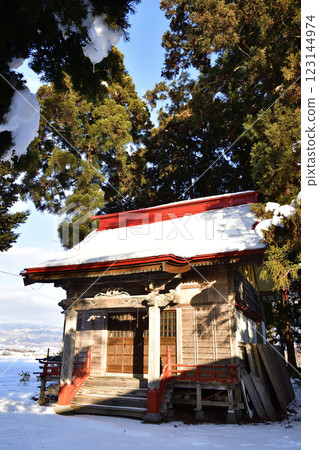 冬季拍攝北海道北斗市千代田稻荷神社境內 123144974
