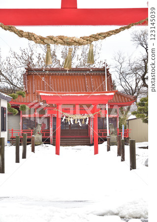 冬季拍攝北海道江差市水堀稻荷神社的場地 123145039