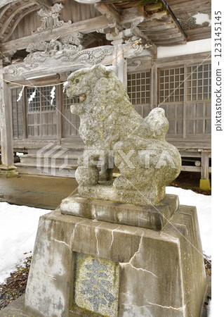 拍攝北海道江差町豐岡應神神社境內的冬季風景 拍攝北海道江差町豐岡應神神社境內的冬季風景 123145145