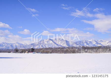 Hidaka Mountains and blue sky Hidaka Mountains and blue sky 123145175