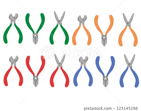 Pop pliers line drawing illustration set Pop pliers line drawing illustration set 123145298