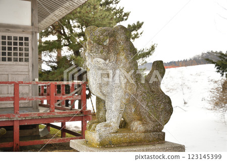 冬季拍攝北海道江差町中網正一稻荷大明神社境內的景色 冬季拍攝北海道江差町中網正一稻荷大明神社境內的景色 123145399
