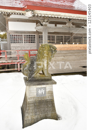 冬季拍攝北海道江差町中網正一稻荷大明神社境內的景色 冬季拍攝北海道江差町中網正一稻荷大明神社境內的景色 123145403