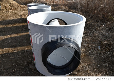 Background material for sewer pipe installation work, sewerage construction work, and living environment improvement Background material for sewer pipe installation work, sewerage construction work, and living environment improvement 123145472