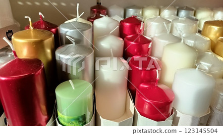 A Colorful and Diverse Collection of Decorative Candles Available in Various Unique Shapes and Sizes A Colorful and Diverse Collection of Decorative Candles Available in Various Unique Shapes and Sizes 123145504