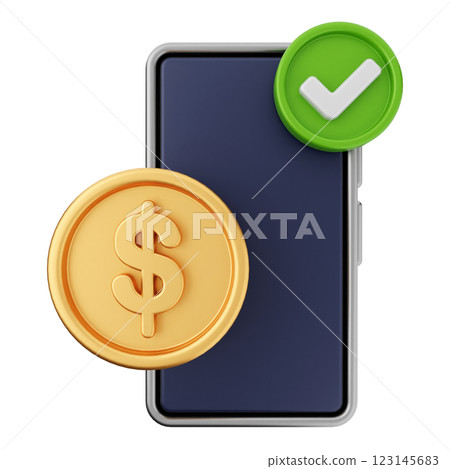 3d money transaction smartphone 3d money transaction smartphone 123145683