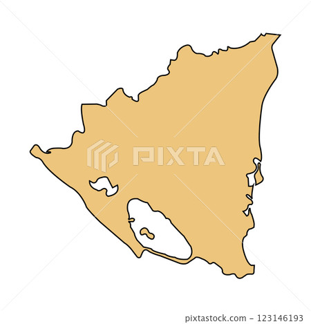 map of Nicaragua 123146193