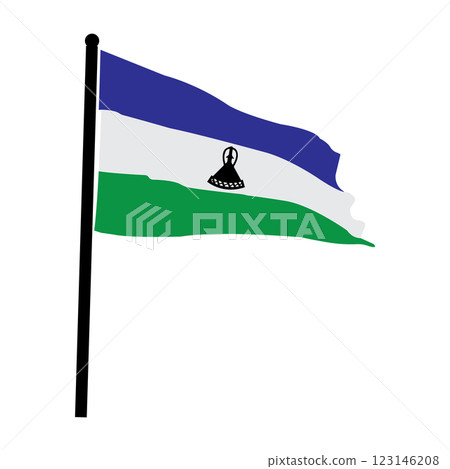 Lesotho country flag Lesotho country flag 123146208
