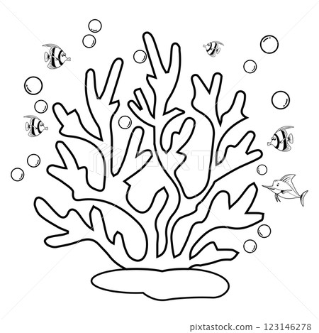 Coral logo design template 123146278