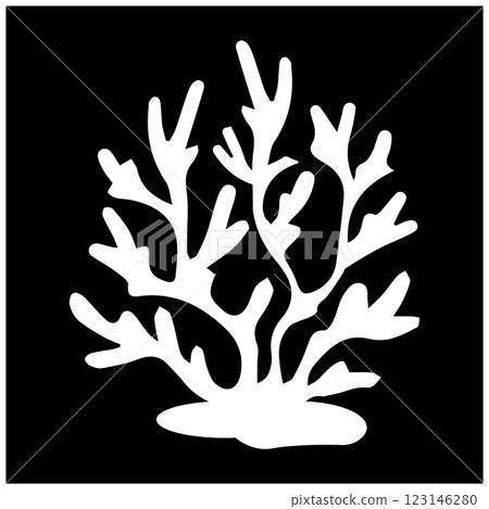 Coral logo design template 123146280