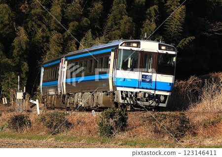 [JR Shikoku] Kiha 185 series express "Muroto" (Mugi Line: Kuwano - Awa Tachibana) 123146411