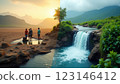 Nature Split Screen Transition from Pollution to Serenity 123146412