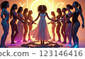 Dynamic Scene with Diverse Group of Individuals 123146416