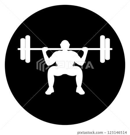 weight lifter icon illustration 123146514