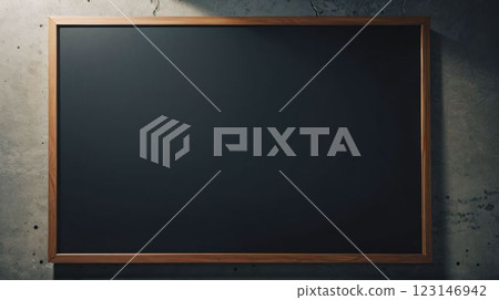 A classic blackboard in an impersonal space 123146942