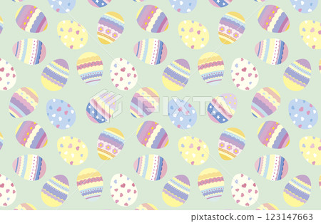 Pastel tone Easter seamless pattern (green) Pastel tone Easter seamless pattern (green) 123147663