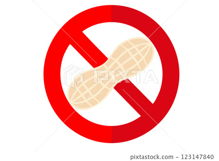 Peanuts, peanuts, allergy information, simple illustration Peanuts, peanuts, allergy information, simple illustration 123147840