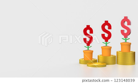 The Dollar symbol in plant for Business concept 3d Rendering. The Dollar symbol in plant for Business concept 3d Rendering. 123148039