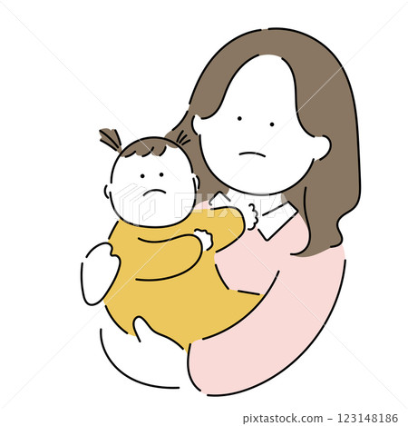Various mothers and babies "Mumumu"_cute 123148186