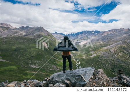Mad with the extraordinary landscape in high altitude mountains Mad with the extraordinary landscape in high altitude mountains 123148572