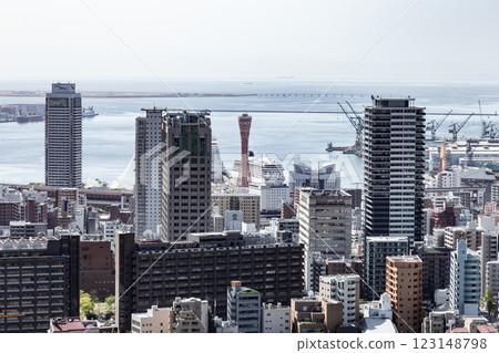 Kobe City, Hyogo Prefecture Port Tower Scenery near Kobe Airport Kobe City, Hyogo Prefecture Port Tower Scenery near Kobe Airport 123148798