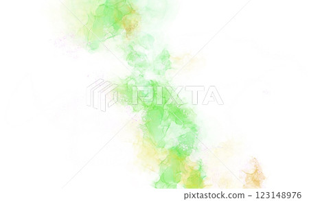 綠色和黃色抽像水彩風格背景紋理 綠色和黃色抽像水彩風格背景紋理 123148976