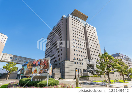 鹿兒島縣鹿兒島市:晴天的鹿兒島縣廳 鹿兒島縣鹿兒島市:晴天的鹿兒島縣廳 123149442