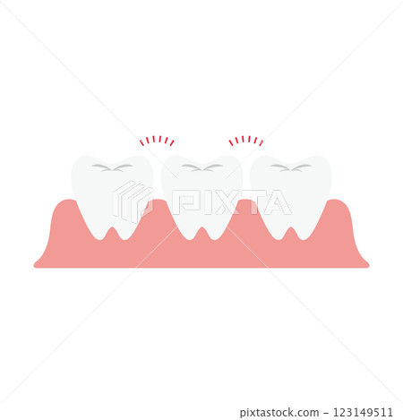 Illustration of a gap between teeth 123149511