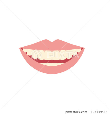 牙齒色素沉著和發黃的插圖 123149516