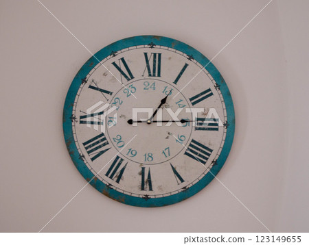 Vintage Wall Clock with Roman Numerals Timeless Decor 123149655