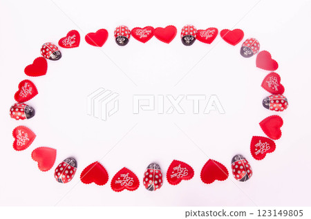 Romantic Valentine's Day Frame Love themed Decoration banner Romantic Valentine's Day Frame Love themed Decoration banner 123149805